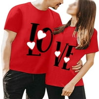 Ljeto Ljeto na vrhu i njezina majica, pare s majicom Usklađivanje majica Modni tee ljubav Ispis Tunička bluza Žene crvene s