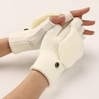 Mitzeni za žene hladno vrijeme grijane zimske rukavice mittens toddler zimske pletene kamerve s rukavicama