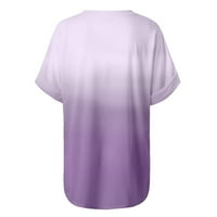 Lopecy-Sta V izrez za izrez žene bavi bluze za čišćenje za žene Dressy casual ženska modna gradijent