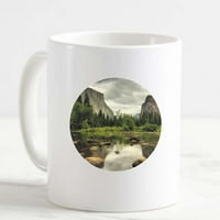 Šolja za kafu mirno planinsko jezero jezero Kuća Bijela šalica za kafu Smiješne poklone Kup