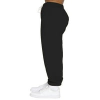 Žene Dukserice Solidne dno Boja visokog struka Sportske hlače udobne pantalone Jogging Black L