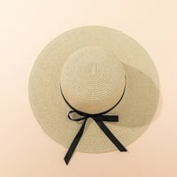 Bež proljeće i ljetne žene plaža lično za odmor povremeni tkani šešir za sunčanje