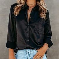 Bluze Košulje Prodaja Ženska labava Ležerne prilike dugih rukava od punog obruča Ovratnika Ležerne bluza