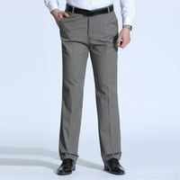 Muške zimske casual rastezljene mršave formalne ravne ravne chino hlače poslovne pantalone