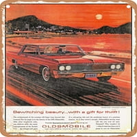 Metalni znak - Oldsmobile Dynamic začela ljepote. Sa poklonom za štedljivi vintage ad - Vintage Rusty Look