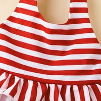 Kukoosong 4. jula Dječja odjeća Toddler Baby Girl Odjeća za djecu Djevojke Neovisnosti Modna Stripe
