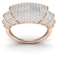 Real 3,25carat okrugli rez Diamond Prong ženski ukras za brisanje svadbeni prsten za svadbeni bend čvrsti