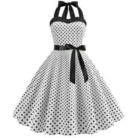 Ljetne haljine za žensko odobrenje moda Žene Line Flare Vintage haljina Halter Bowknot matural Swing