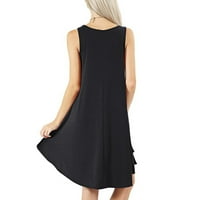 Mini haljine za žene bez rukava O-izrez retro vintage rez za repne plapke čipke Dress Midi Dužina