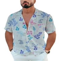 Prednjeg swwalk-a Ljetni vrhovi Ljetne košulje za ljetne košulje Down bluza Mens Regular Fit T Majica