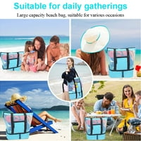 Torba za plažu MESH - velika torba za plažu za obiteljsku plažu za igračke i odmore