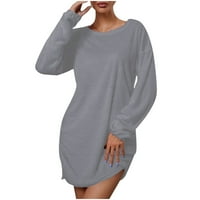 Lydiaunistar ženske plus veličina haljine za žene casual labavo plišani džemper sa dugim rukavima