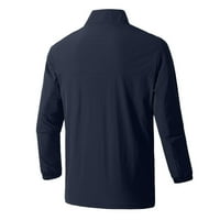 Leey-World Jackets za muškarce muške casual tanke čvrste džepne jakne paket rukava sa ovratnikom dugih