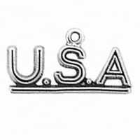 Sterling Silver 30 BO lančani skraćeni američki američki usa Privjesak ogrlica