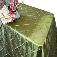Vjenčanje postens Inc. 90 X156 Pravokutni pintuck taffeta posteljina za taffet za zabavu Vjenčani prijem ugostiteljski trpezarijski stol postrojenja za pokrov - mahovina zelena