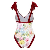 MLQIDK Ženski kupaći kostimi + prikrijte dva vintage kupaći kostim Monokini Bikini kupaći komisiot,