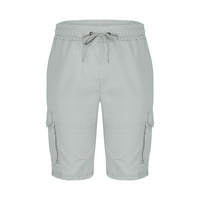 Vremenska gardarna kratke hlače Ležerne duksere Summershort Summer Plaid Hotchas sa džepom Ravne kratke hlače za muškarce Sive 2XL