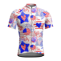 Biciklistički dres za muškarce Nezavisnosti Dan Teme Prozračne biciklističke majice Road Biciklistička