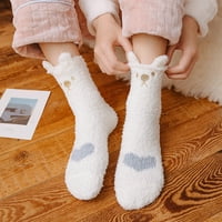 Wofedyo čarape za žene Žene Zimske tiskane zadebljane koralne čarape Nepune novine Podne čarape Čarape