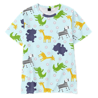 TEEN Boys Girls Dinosaur majica 3D ispisana modna dječja djevojke uzorka dječje grafičke majice kratkih rukava za djevojčice