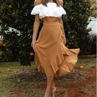 Suknja za žene plus čišćenje Ženska povremena moda Jednodijelna čipka od suknje Nepravilna kukna suknja