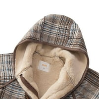 Zimski kaputi za djecu za djevojke zimske tkanine s debljinom duge vunene platnežnice slatke zip up jakne za djevojčice plave 100