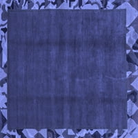 Ahgly Company u zatvorenom kvadratu Sažetak plave moderne prostirke, 7 'kvadrat