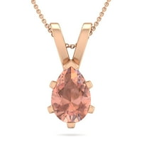 Superjeweler Carat Kruška oblik morgatne ogrlice u 14K ružičastog zlata preko srebra sterlinga, za žene, tinejdžere i djevojke