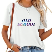Stara škola Povratak na školske poklone Slatka grafička majica za žene, savršena za ljeto
