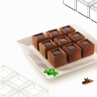 Alat s kvadratnom tortu Silikonski čokoladni alat Diy francuski alati za pečenje spužva torta s toplim donjim malim muffinskim pansom funta Torta WALTS Chocolate Melt setovi za tinejdžere Dual