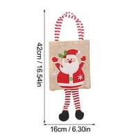 Njspdjh Božićni ukrasi unutarnja torba sa ručkom i naljepnicama Snack Bag-a za zabavu za dječje djevojke