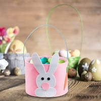 Gaiseeis Uschess Bunny Baskeće jaja za djecu Personalizirane bombonske košarice zečje kašike ružičaste