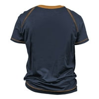 Raglan majica RoyalloVemen Retro kratkih rukava s košuljem za okrugli vrat tiskanje muške haljine majice