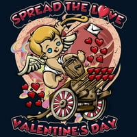 Proširite ljubav zaljubljena za Valentine Kupid arrow Heart Tee Mens Royal Blue Graphic Cisterna Vrh