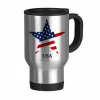Amerika Star Flag The USA uzorak Travel Golping Flip poklopac od nehrđajućeg čelika Cup Tumbler Termos