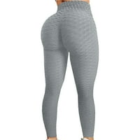 Božićne joge hlače za žene visoki struk trčanje fitnes vježbanje podižući jogu mjehuriće ženske struke