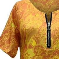 Xysaqa setovi za vježbanje za žene Dame vrhove i bluze Žena V-izrez Ljetni modni kratki rukav Ležerni