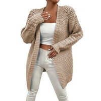 Miayilima plus veličine kaputi za žene Ženska puna boja pleteni džemper Ležerni džemper Slim Knit Cardigan