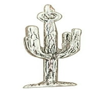 Sterling Silver 18 BO lančani 3D pustinjski razgranati saguaro cactus privjesak ogrlica