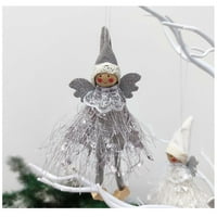 Kuluzego Božićni ukras sjedeći držanje Viseće noge Angel lutka Privjesak Božićno drvce Little Anđeo