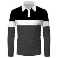 Leey-World Polo majice za muškarce Muške Četiri godišnje doba slobodno vrijeme modne šivene boje kontrast
