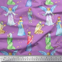 Soimoi viskoza šifon tkanina King & Angel akvarel kotlorna dekor Tkanina od tiskanog dvorišta