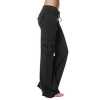 Wendunide casual pantalone za žene Elastične strugove casual teretnih hlača Joggers Yoga hlače džepove