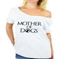 Neugodni stilovi Ženska majka pasa Zabavna grafika Off Na ramenu The Majica ljubimac Lover Dog Mama