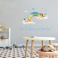 Soba - Kids Rainbow Oblaci Višebojni ukras Inspirationi citati dizajn vinil Početna Dječja spavaća soba