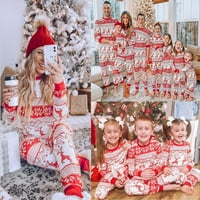 Božićni pokloni roditelj-dijete topli božićni set tiskani kućni nošenje pidžama dvodijelni materični