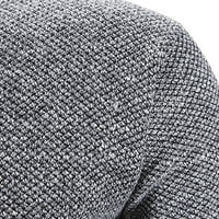 Yievit Muški pola patent zatvarača sa zatvaračem Cleare Casual Slim Purwer dugi rukav pulover mekani udobni pleteni vrhovi 3xl siva