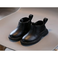 Harsuny Girls Boots Kids Bots Boine Boine Boide patentni patentni patentni patentni zatvarač Modne zimske cipele za kratke cipele s kratkim potpeticama Crne 9c
