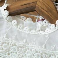 B91XZ Girls Forresne haljine elegantna čipka cvijeća djevojka vjenčanica djeca bijela tulle odjeća za