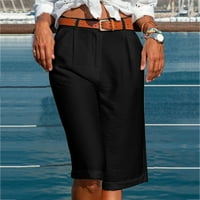 Petite široke pantalone za noge za žene Drćene ljetne kratke hlače udobne pamučne hlače